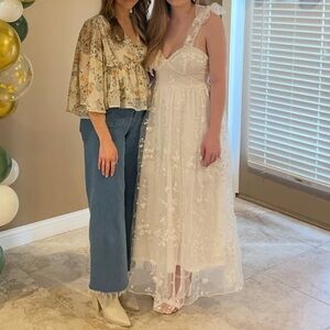 White Lace Sleeveless Dress